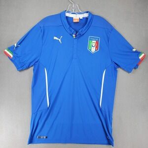 Puma Shirt XL Mens Italy National Football Team Blue Short Sleeve Jersey 2014